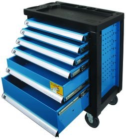 174-piece Tool Kit in 6-drawer, 4-wheel Trolley