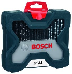 Bosch 33 Piece X-Line Drill Bit and Screwdriver Bit Blue Set