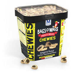 Montego Bags O' Wags - Chewies Peanut Butter Paws Dog Treats 500 g