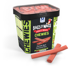 Montego Bags O' Wags - Chewies Beef Bars Dog Treats 500 g