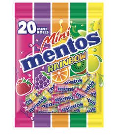 Mentos Rainbow Mini Rolls 20s