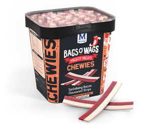 Montego Bags O' Wags - Chewies Bacon Strips Dog Treats 500 g
