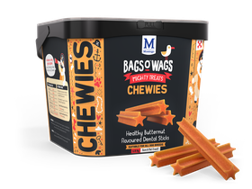 Montego Bags O' Wags - Chewies Butternut Dental Sticks Dog Treats - 1.5 kg