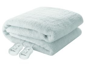 Pure Pleasure - Double - Extra Length Sherpa Fleece - Fitted Electric Blanket W/ Skirt 137x205cm