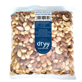 Mixed Nuts (No Peanuts) Roasted and Salted 500g