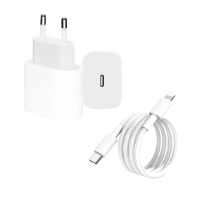 25W USB-C Fast Charging Adapter and Lightning Cable Compatible With Iphones