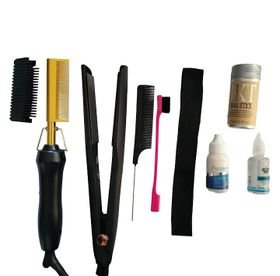 Hot comb and straightner with styling tools