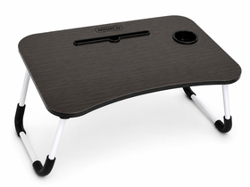 Marco Foldable Laptop Table - Portable Bed Desk with Cup Holder - 17" Tray