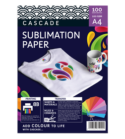Cascade Sublimation Heat Transfer Paper - 100 Sheets - A4 100GSM