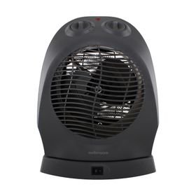 Mellerware Heater Oscilating Floor Fan Plastic Graphite 2Heat Settings