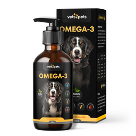 Vets2Pets Omega-3 Fish Oil for Dogs & Cats Skin & Coat - 250ml
