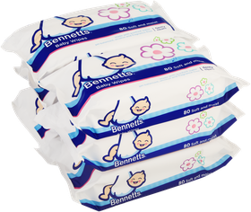 Bennetts Baby Wipes 80's (6 Pack)