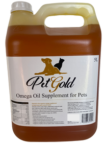 Pet Gold Omega Oil Supplement for Pets 5L