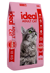 Ideal Cat Dry Food - Made with Meaty Goodness 10kg