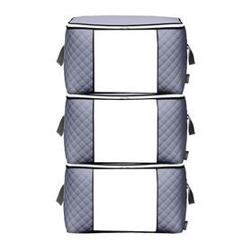 Large Closet Organizer Storage Bags for Bedding Blankets Clothing-3 - Pack