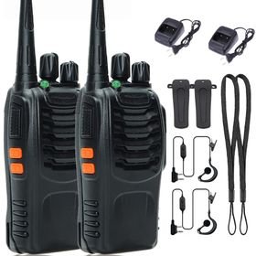 2 Pack Long Range Walkie Talkies 2-Way Radios & 16-Channel & Earpieces