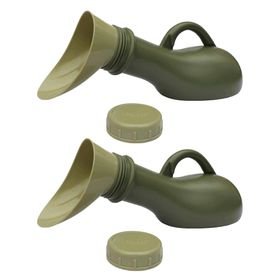 Camping Traveling Portable Urinal Bottle & Unisex Adapter Set of 2 (1L ).