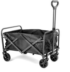 Collapsible Heavy Duty Outdoor Camping Storage Trolley - Black