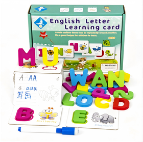 Alphabet Letter Flash Cards Kids Early Learning Word Puzzle Game