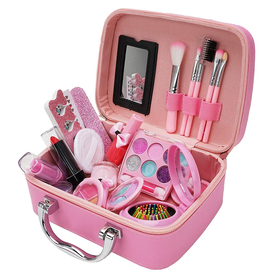 Little Girls Beauty Makeup Kit With Bag Toy - Pink