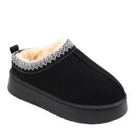 Ladies Embroidered Detail Thick Sole Slip