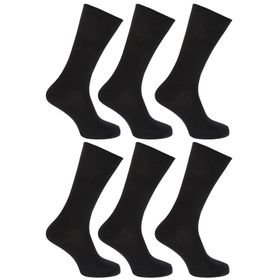 Mens Socks - Pack of 6 Pairs Cotton Socks for Men Black