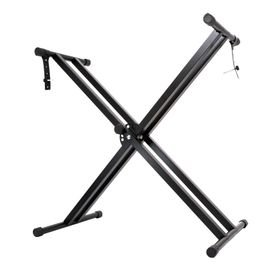 Piano Stand Frameworks Deluxe X-Style Keyboard Stand Black Keyboard Stand
