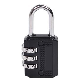 3-Digit Combination Padlock for Gym & Luggage - Anti-Theft Lock