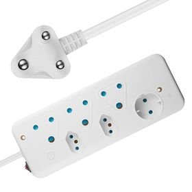 Switched 6-Way Basic Multiplug with Overload Protection - 0.5m