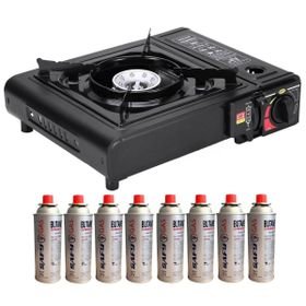 Portable Camping Gas Stove BDZ-005 + Gas Canisters(8packs MGT)
