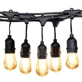 Lighting Outdoor LED Festoon Vintage 10 Blub String Lights 5M
