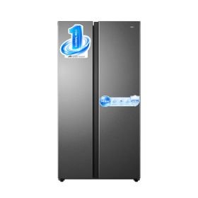Haier 514L Side by Side Fridge Freezer Silver Frost-Free A+ HRF-668VNFMBL