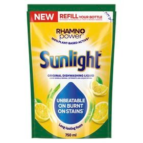Sunlight Regular Degreasing Dishwashing Liquid Detergent Refill 750ml