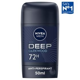 NIVEA MEN DEEP Darkwood Anti-perspirant Stick 72h Black Carbon, 50ml